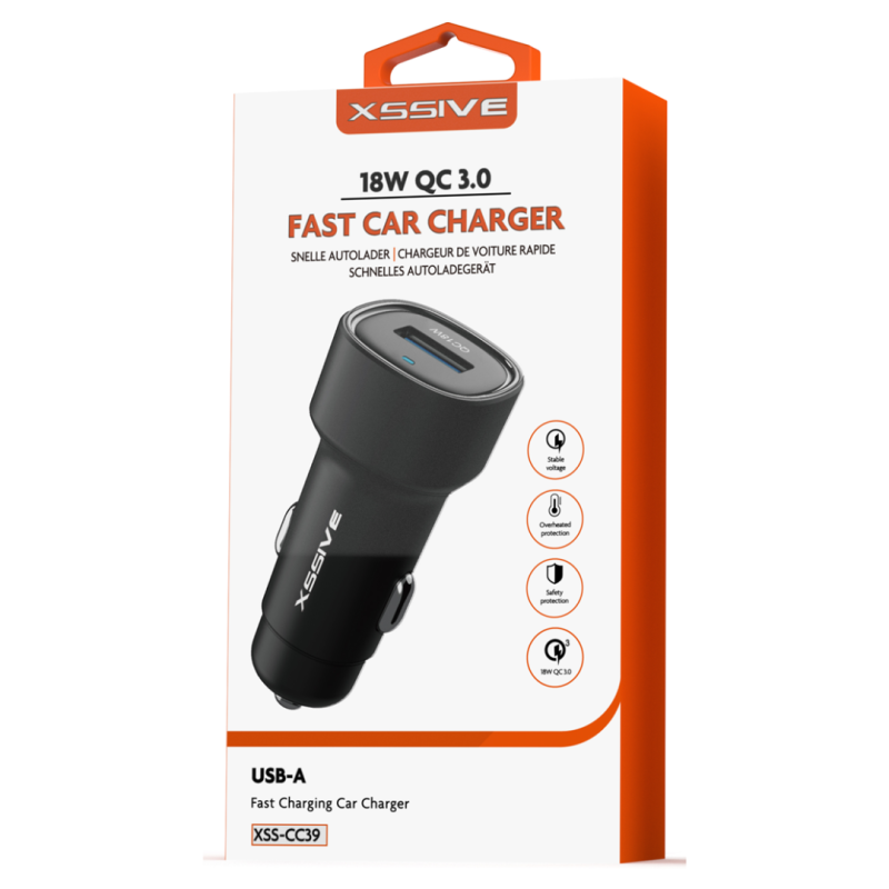Chargeur Voiture Rapide 18W QC3.0 XSSIVE XSS-CC39 — Accessoire · Smarty Paris 18e